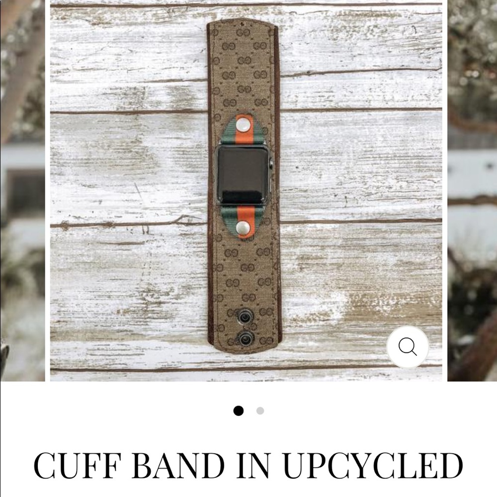 Never Worn Gucci upcycled Apple Watch Cuff band.